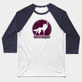 Fantastic Mr Fox - Wolf - Canis Lupus - Retro - Plum Baseball T-Shirt